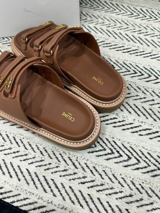 MARINA MULE IN CALFSKIN - TAN | CELINE Celine Women\'s Brown Sandals